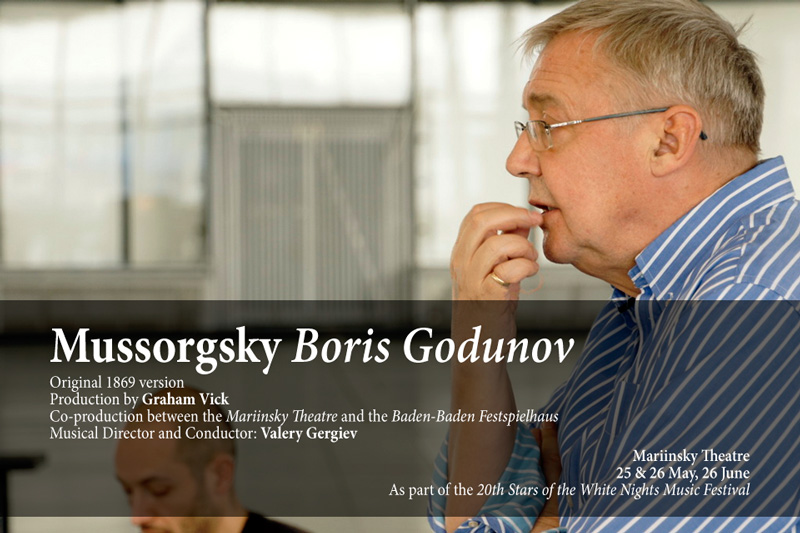 Graham Vick rehearsing Boris Godunov