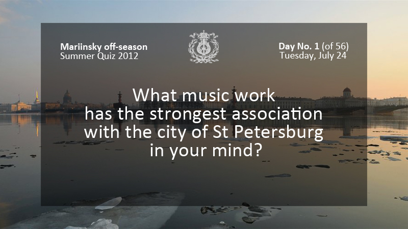 What music work has the strongest association with the city of St Petersburg in your mind?