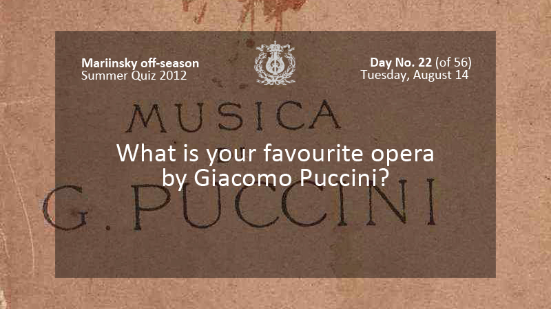 What is your favourite opera by Giacomo Puccini?