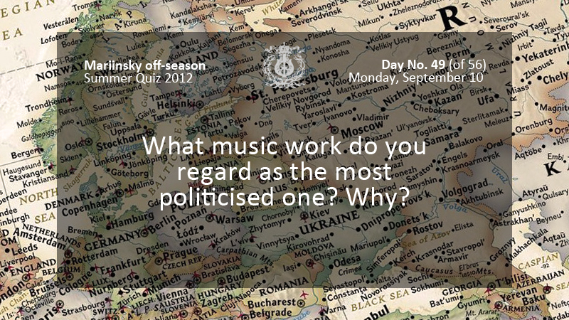 What music work do you regard as the most politicised one? Why?