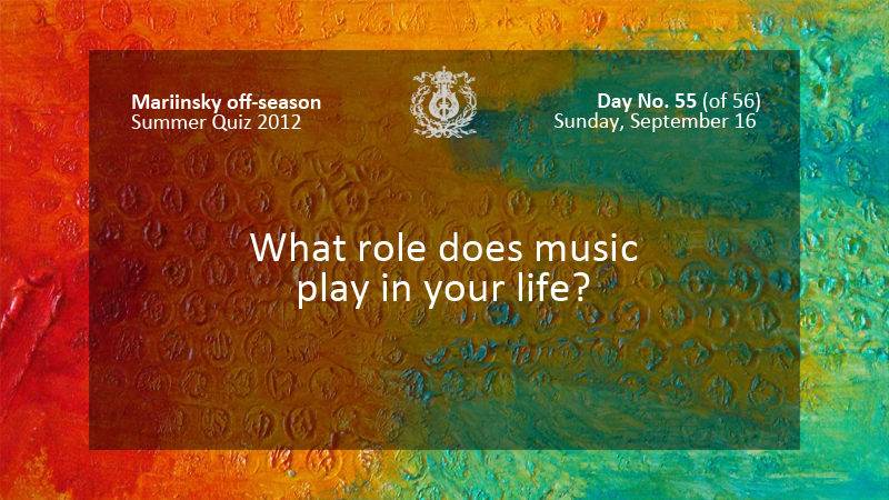 What role does music play in your life?